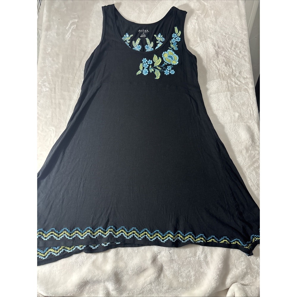 Womens Roper Embroidered Dress Black Size Large Western READ